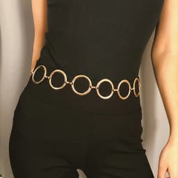 Fashion Circle Metal Chain Belt Women Gold Silver Round Alloy Belt With Long Tassel Female Waistband For Dress