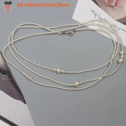 Fashion Imitation Pearl Waist Chain Women With Dress Sub Sweater Multi-layer Pearl Waist Chain Women's Simple Body Chain