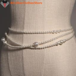 Fashion Imitation Pearl Waist Chain Women With Dress Sub Sweater Multi-layer Pearl Waist Chain Women's Simple Body Chain