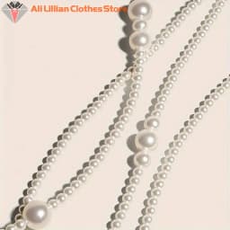 Fashion Imitation Pearl Waist Chain Women With Dress Sub Sweater Multi-layer Pearl Waist Chain Women's Simple Body Chain