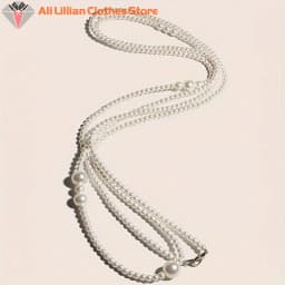 Fashion Imitation Pearl Waist Chain Women With Dress Sub Sweater Multi-layer Pearl Waist Chain Women's Simple Body Chain