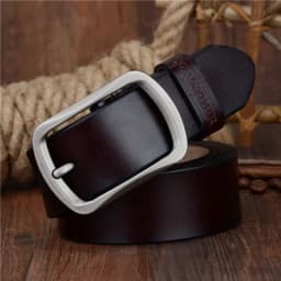 COWATHER fashion cow genuine leather 2021 new men fashion vintage style male belts for men pin buckle 100-150cm waist size 30-52