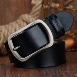 COWATHER fashion cow genuine leather 2021 new men fashion vintage style male belts for men pin buckle 100-150cm waist size 30-52