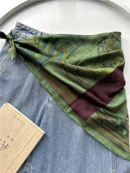 Kerchief Silk Scarf Belt for Women Skirt Triangle Scarf Fart Curtain Waist Rope Pants Dress Accessories Waist Seal Headband
