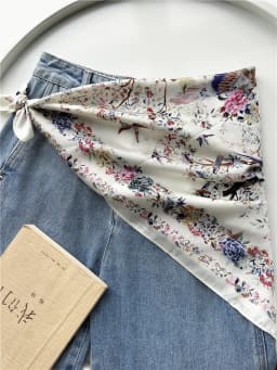 Kerchief Silk Scarf Belt for Women Skirt Triangle Scarf Fart Curtain Waist Rope Pants Dress Accessories Waist Seal Headband