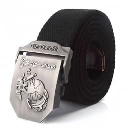 SupSindy Men Canvas Belt U.S Marines Metal Buckle Army Military Tactical Belts for Men Jeans Outdoor training Soldier Strap Male