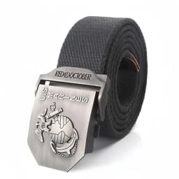 SupSindy Men Canvas Belt U.S Marines Metal Buckle Army Military Tactical Belts for Men Jeans Outdoor training Soldier Strap Male