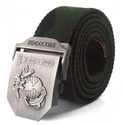 SupSindy Men Canvas Belt U.S Marines Metal Buckle Army Military Tactical Belts for Men Jeans Outdoor training Soldier Strap Male