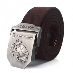 SupSindy Men Canvas Belt U.S Marines Metal Buckle Army Military Tactical Belts for Men Jeans Outdoor training Soldier Strap Male