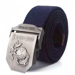 SupSindy Men Canvas Belt U.S Marines Metal Buckle Army Military Tactical Belts for Men Jeans Outdoor training Soldier Strap Male