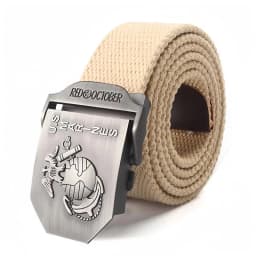 SupSindy Men Canvas Belt U.S Marines Metal Buckle Army Military Tactical Belts for Men Jeans Outdoor training Soldier Strap Male
