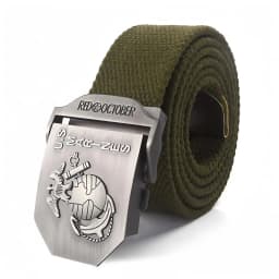 SupSindy Men Canvas Belt U.S Marines Metal Buckle Army Military Tactical Belts for Men Jeans Outdoor training Soldier Strap Male