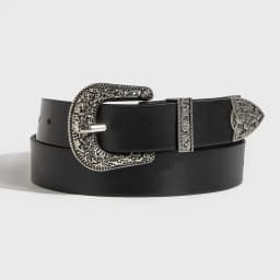 2.8x102cm Y2K Women's PU Leather Belt Vintage Carved Needle Buckle Men's Belt Punk Hip Hop Rock Style Jeans Waistband
