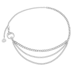 1Pc Moon Multilayer Metal Chain Waist Chain Ladies Waist Chain Belt Dress Skirt Belt With Moon Star Belt Gold Silver Clothing