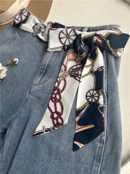 Fabric Belts for Women Long Scarf Skirt Pants Extended Ribbon Decorative Dress Waist Jeans Strap Rope Headband