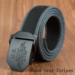 Men's Black Fashion Belt with US Buckle, Designer Tactical Western Country Style Belt, Extra Long Jeans Belt for Tall & Big Men