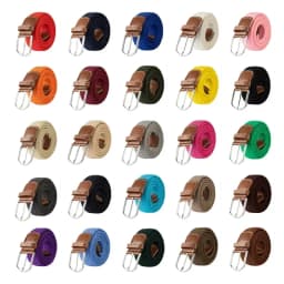 107/120/130cm Unisex Women Men Elastic Belt Striped Women Stretch Belt Braided Casual Waist Pin Buckle Belts Girdle 60 Colors