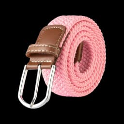 107/120/130cm Unisex Women Men Elastic Belt Striped Women Stretch Belt Braided Casual Waist Pin Buckle Belts Girdle 60 Colors