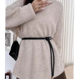 Fashion Leather Slim Belts Dresses String Waistband Knotted Waist Belt Thin Waist Chain Long Waist Rope Elegant Lanyard Decor