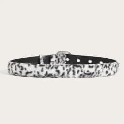 Pink Plush 2K Leopard Print Spicy Belts Fashion Trendy Women's Belt Fluffy Furry Waist Belt Retro Versatile Jeans Accessories
