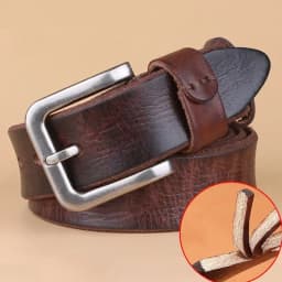 2026 High Quality Belt Men's Genuine Leather Top Layer Pure Leather Pin Buckle Jeans Fashion Belts for Men Luxury Designer Brand