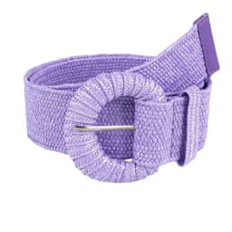 New Spring and Summer Straw Belt with Retro Style, Hand-Woven with PP Grass and Elastic Band, Suitable for Pairing with Dresses