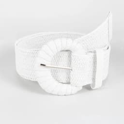New Spring and Summer Straw Belt with Retro Style, Hand-Woven with PP Grass and Elastic Band, Suitable for Pairing with Dresses