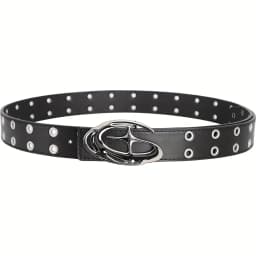 Men's Belt Punk Alien Buckle Belt Vintage Gothic Y2K Belt Men or Women Street Punk PU Leather Designer Waistband Pair with Jeans