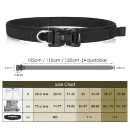VATLTY New Men's Trousers Girdle Metal Buckle Quick Release Heavy Duty Military Tactical Belt Tight Stiff Casual Belt for Male