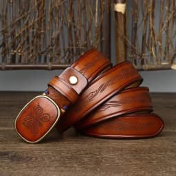 3.5CM Pure Cowhide High Quality Genuine Leather Belts for Men Laser Engraving Strap Male Smooth Buckle Jeans Cowboy Luxury