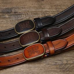 3.5CM Pure Cowhide High Quality Genuine Leather Belts for Men Laser Engraving Strap Male Smooth Buckle Jeans Cowboy Luxury
