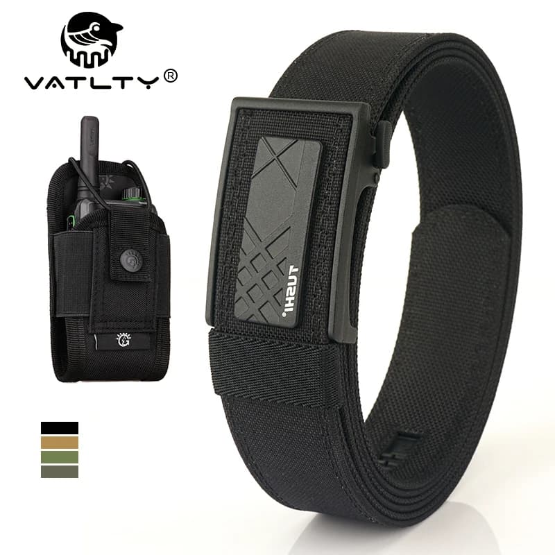 VATLTY Multifunctional Rigid Tactical Belt for Men Metal Automatic Buckle Casual Belt Stiff Work Belt Military Accessories