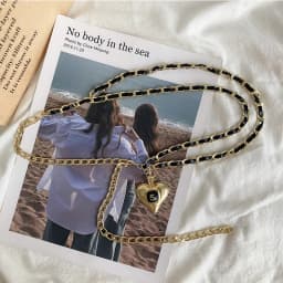 Fashion Metal Waist Chains Women Thin Belts Double Layer Love Tassel Pendants Waistband Dress Clothes Decorative Girdles Straps