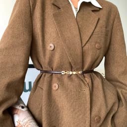Square Metal Snap Buckle Belts For Women Lady PU Leather Thin Adjustable Waistbands Dress Coat Decorative Skinny Straps Girdle