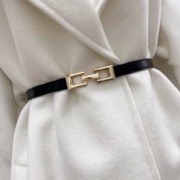 Square Metal Snap Buckle Belts For Women Lady PU Leather Thin Adjustable Waistbands Dress Coat Decorative Skinny Straps Girdle