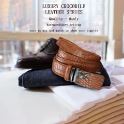 Men's PU Leather Belt Fashion Automatic Buckle Belt for Popular Business High Quality Male Belt Multi Color