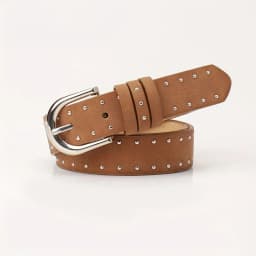 1pcs Women's Belt Retro Suede Rivet Belt Fashion Silvery Needle Buckle Belt Y2K Belts, Paired With Skirts, Jeans-For Ideal Gifts