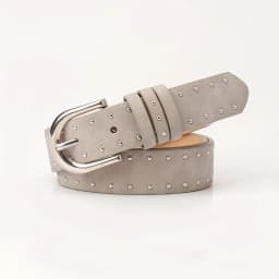 1pcs Women's Belt Retro Suede Rivet Belt Fashion Silvery Needle Buckle Belt Y2K Belts, Paired With Skirts, Jeans-For Ideal Gifts