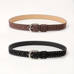 1pcs Women's Belt Retro Suede Rivet Belt Fashion Silvery Needle Buckle Belt Y2K Belts, Paired With Skirts, Jeans-For Ideal Gifts