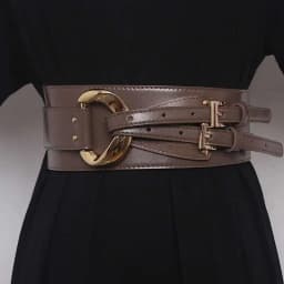 LANMREM Fashion PU Leather Belt Irregular Cowhide Waist Women's Decorative Suit Dress Sweater Waist Belts 2025 New 2DB1870