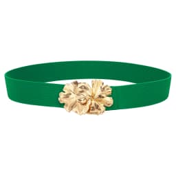 SISHION 2025 Flower Buckle Vintage Fashion Elastic Waist Cummerbund Corset Belt Black Green Red Women Belts Waistband YD0116