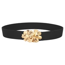 SISHION 2025 Flower Buckle Vintage Fashion Elastic Waist Cummerbund Corset Belt Black Green Red Women Belts Waistband YD0116