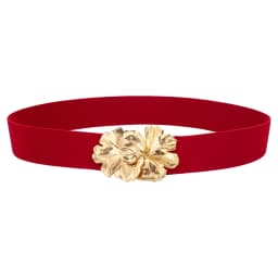 SISHION 2025 Flower Buckle Vintage Fashion Elastic Waist Cummerbund Corset Belt Black Green Red Women Belts Waistband YD0116
