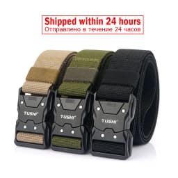 MEDYLA Official Genuine Tactical Belt Metal Buckle Quick Release Elastic Belt Casual Tooling Training Belt Men's Trousers Belt