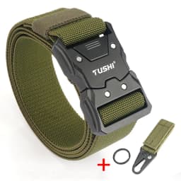 MEDYLA Official Genuine Tactical Belt Metal Buckle Quick Release Elastic Belt Casual Tooling Training Belt Men's Trousers Belt