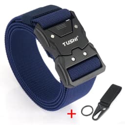 MEDYLA Official Genuine Tactical Belt Metal Buckle Quick Release Elastic Belt Casual Tooling Training Belt Men's Trousers Belt