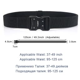 MEDYLA Official Genuine Tactical Belt Metal Buckle Quick Release Elastic Belt Casual Tooling Training Belt Men's Trousers Belt