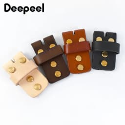 1/2Pcs Deepeel 3.8cm Leather Loop for Men's Waist Belts Cowhide Ring Metal Buckle Pure Copper Rivet Belt Tail Fixing Accessories