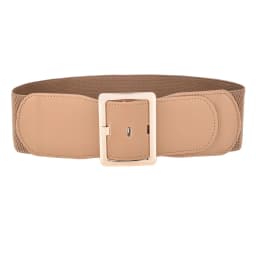 Beltox Women Dress Waist Belt Stretchy Elastic Vintage Belts for Dress Metal Buckle
