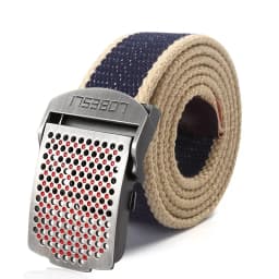 SupSindy Men Canvas Belt Luxury Hollow Metal Buckle Army Military Tactical Belts for Men Jeans Waistband Soldier Male Strap